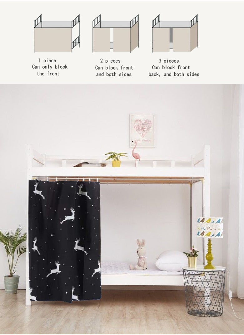 FASHION HOME Bunk Bed Curtain Single Sleeper Canopy Blackout Cloth Shading Bedding Junior Students College Home Drapery 1pc  - Image 1