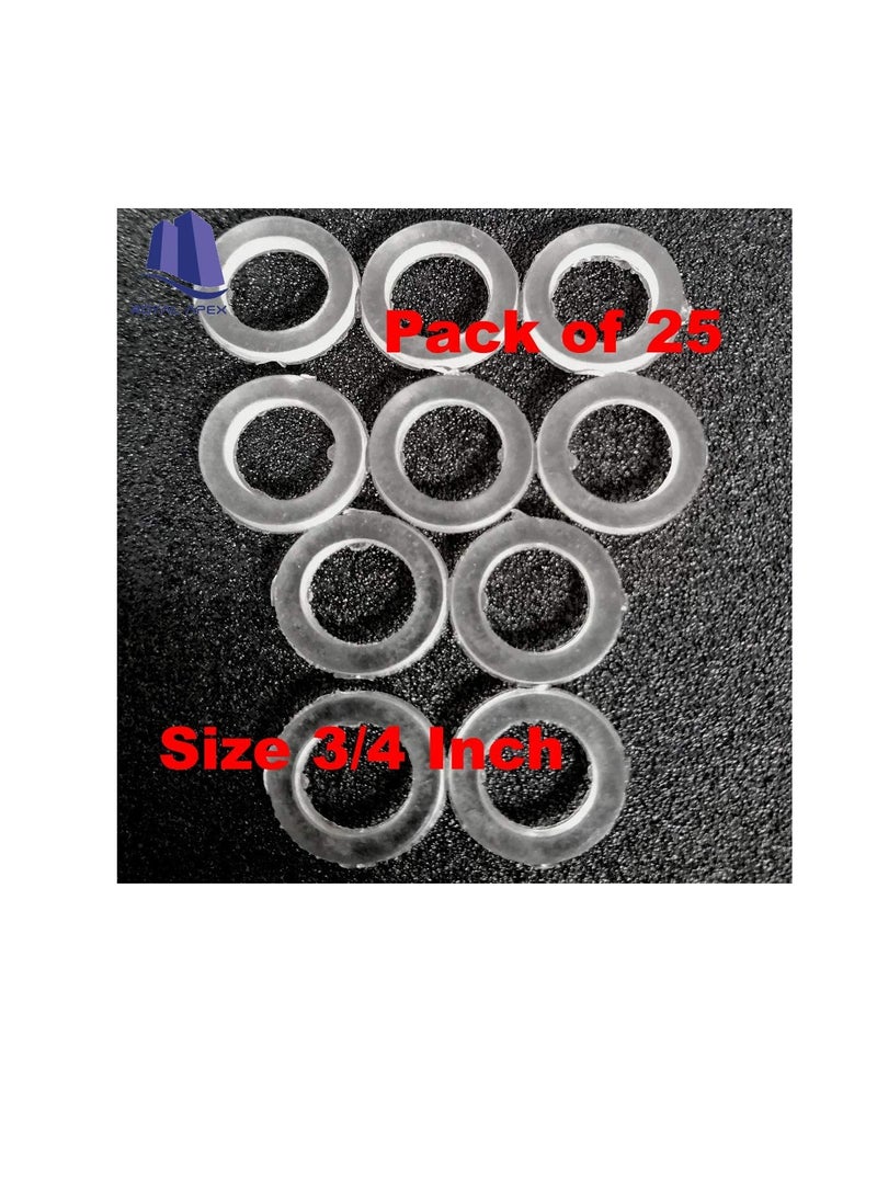 Bidet Shattaf Nylon Rubber Washer Circular Round Gasket Ring for Bathroom Shower Tap & Plumbing etc (Pack of 10, 3/4 Inch)  - Image 2