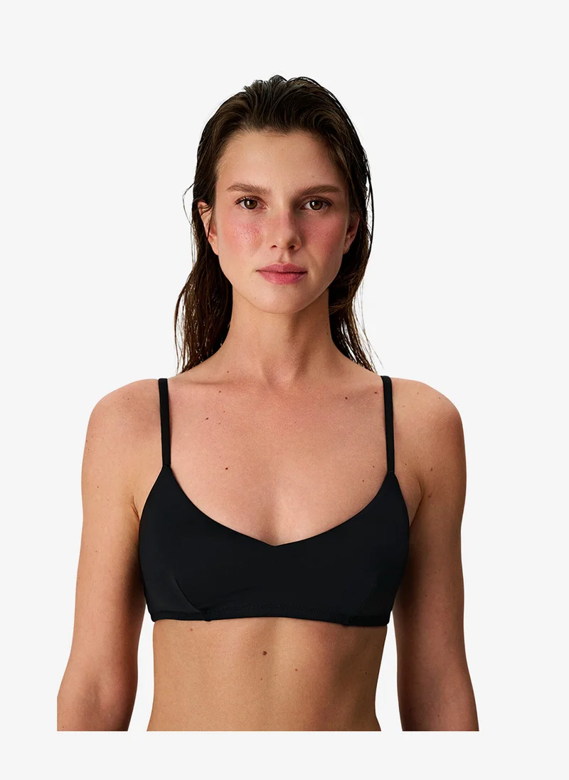 Penti Women Front Black Bikini Top