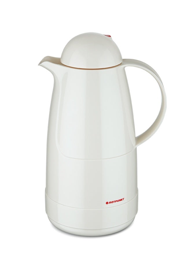 ROTPUNKT Vacuum Handy Pot 1.5L Model 215, Insulated Thermal Carafe, German Made Coffee & Tea Pot, Ivory