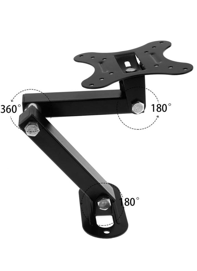 Full Motion LCD LED Plasma TV monitor Wall Mount Bracket 14" 16" 19" 20" 21" 24" 27" Tilt Swivel Hold up to 33lb (15Kg) VESA 100mm x 100mm - Image 2
