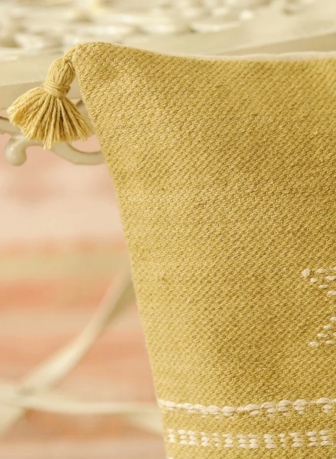سانسكريتي هومز sanskrutihomes Striped Cotton Cushion Cover - 45x45cm