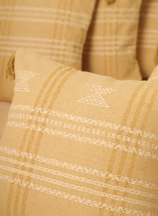 سانسكريتي هومز sanskrutihomes Striped Cotton Cushion Cover - 45x45cm