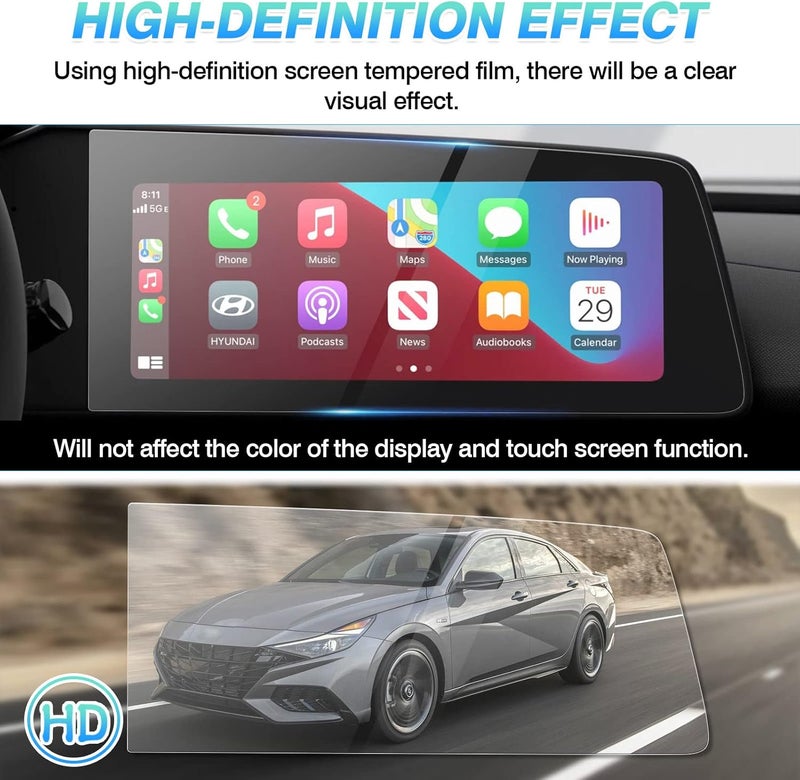 Autorder 10.25-inch Tempered Glass Screen Protector for 2021-2026 Hyundai Elantra - Image 3
