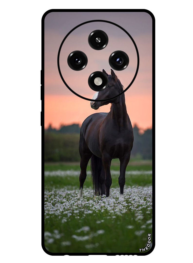 Theodor Protective Case Anti Scratch Shock Proof Bumper Cover For Oppo A3 Pro Black Horse - Image 1