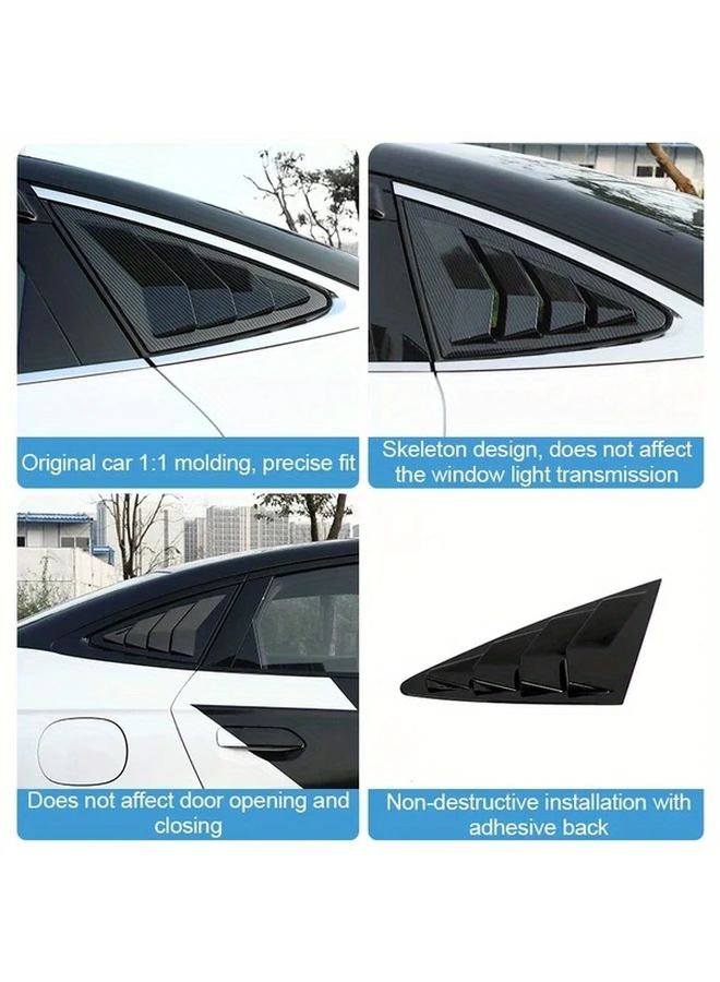 2pcs Carbon Fiber Rear Window Triangle Cover For Changan UNIV 2021 2024 - Image 5