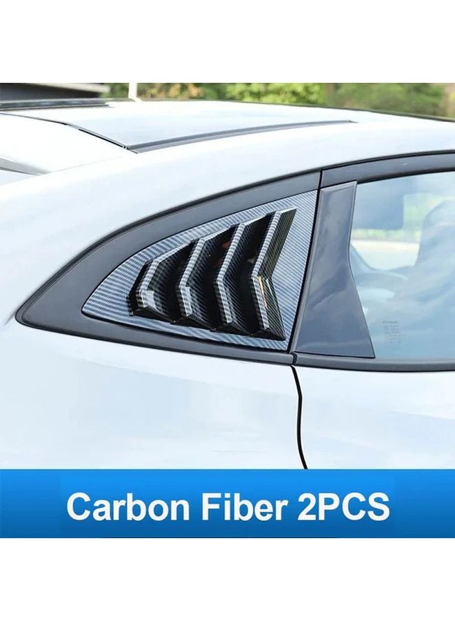 2pcs Carbon Fiber Rear Window Triangle Cover For Changan UNIV 2021 2024 - Image 1