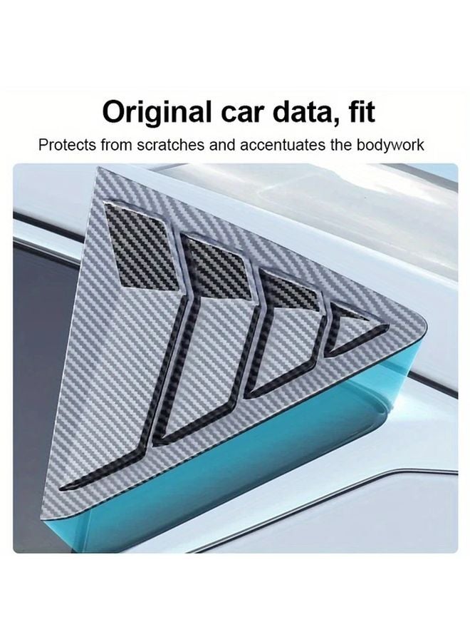 2pcs Carbon Fiber Rear Window Triangle Cover For Changan UNIV 2021 2024 - Image 3