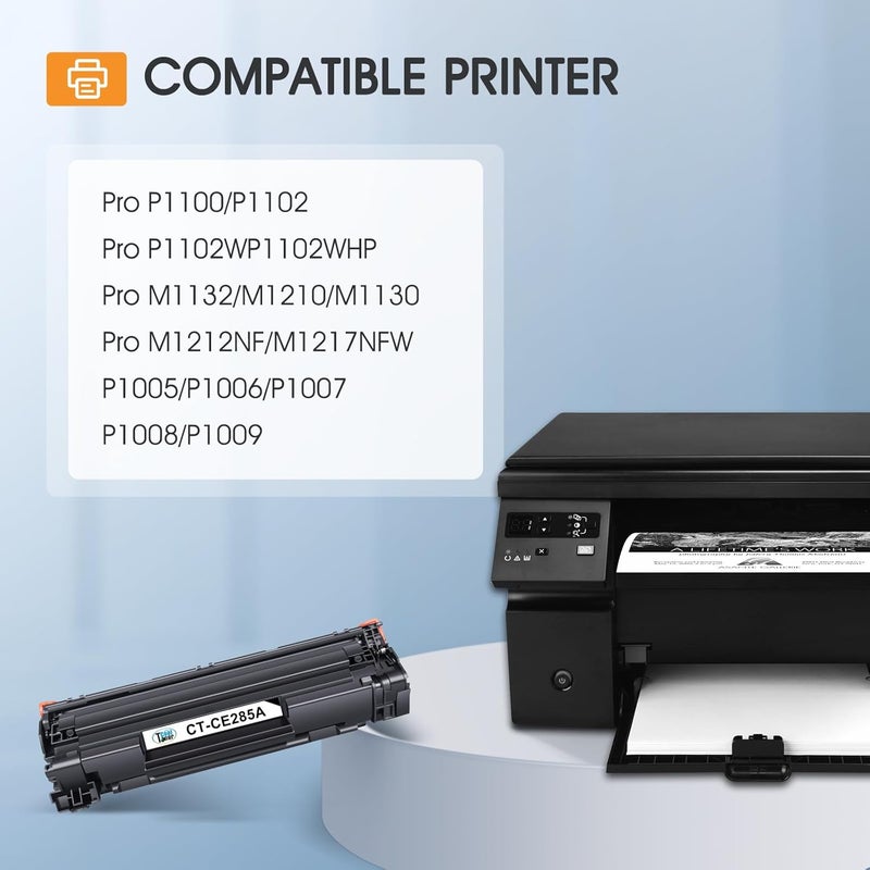 كول تونر خرطوشة حبر سوداء 85A CE285A P1102W M1212NF MFP بديلة متوافقة مع HP 85A CE285A CE285 Laserjet P1102W M1212nf MFP 1102W P1100 P1102 P1102whp M1132 M1210 M1130 M1217nfw عبوة 2 - Image 2