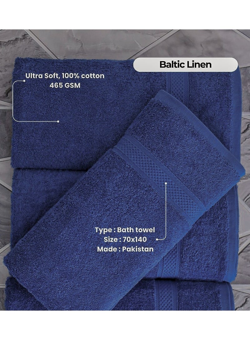 Baltic Linen 100% Cotton Ultra Soft Bath Towel Set,70x140 cm, Super Absorbent, Quick Dry And Antibacterial Treatment, 500 GSM Terry-Pack off 2  - Image 2
