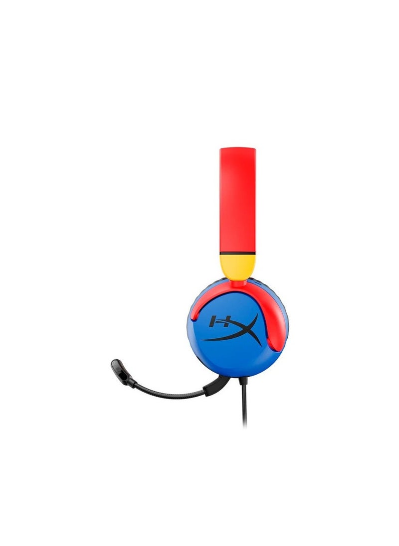 Mini HYPERX 7G8F3AA Cloud Mini Gaming Headset – 85dB Volume-Limited for Kids & Younger Gamers, 3.5mm AUX Wired Headphones with Comfortable Design (Red/Blue)  - Image 2
