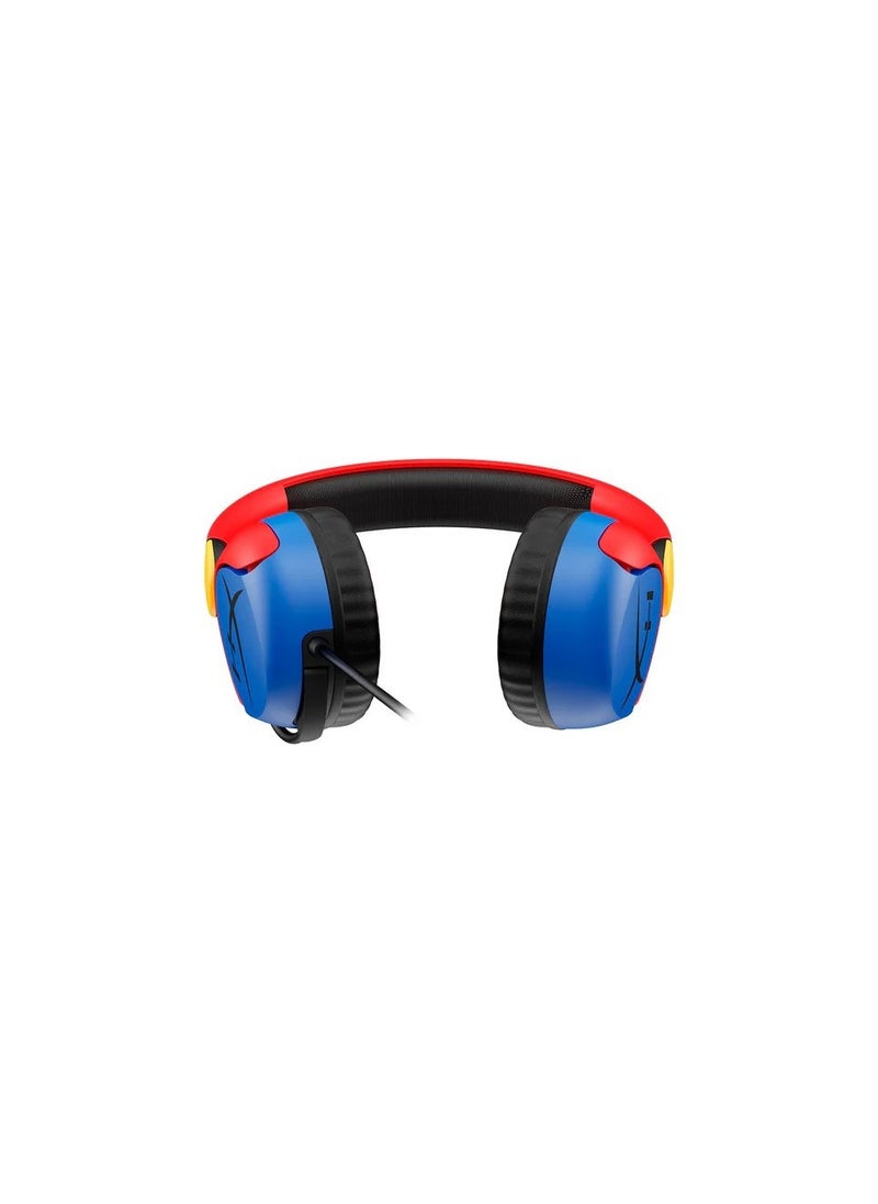 Mini HYPERX 7G8F3AA Cloud Mini Gaming Headset – 85dB Volume-Limited for Kids & Younger Gamers, 3.5mm AUX Wired Headphones with Comfortable Design (Red/Blue)  - Image 3