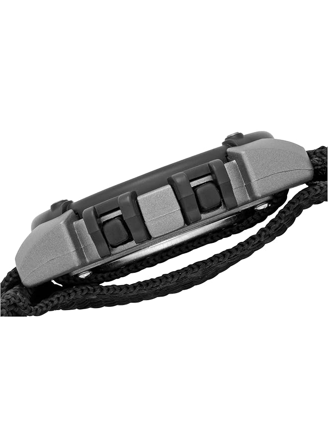 Armitron Sport Men 406623 Chronograph Round Gray And Black Nylon Strap Digital Watch - Image 3