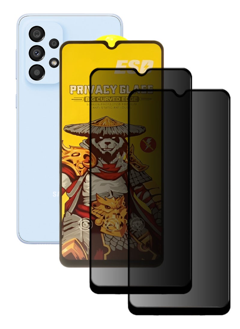 ESD 2 Pieces Tempered Dustproof Privacy Glass Screen Protector Compatible For Samsung Galaxy A33 5G - Image 1