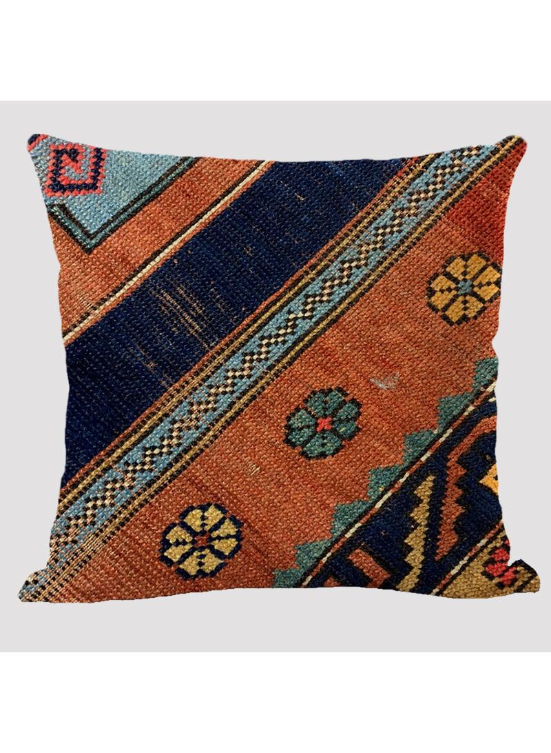 4 قطعة البوهيمي وسادة القضية الوطنية الكتان القضية متعددة الألوان 45x45cm بدون وسادة - Image 2