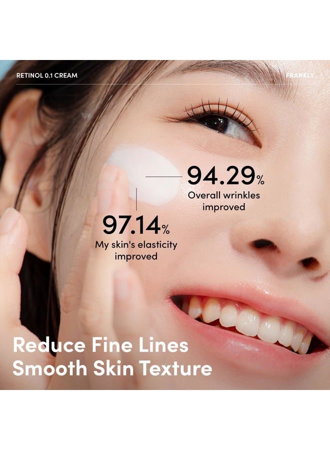 FRANKLY Retinol 0.1% Cream, 1.01 fl oz - Beginner Retinol | Night Cream | with Ceramides & Natural Ginseng | Anti-aging, Wrinkles Care, Reduces Congestion and hyperpigmentation | Korean Skin Care - Image 5