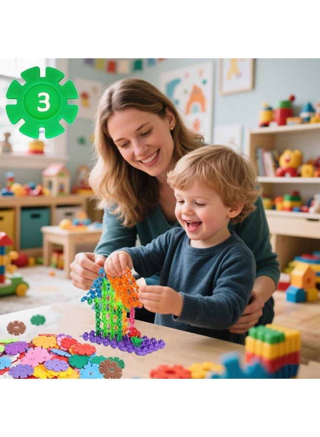 ACYYH 500 pcs Interlocking Building Blocks Set, Educational Construction Toy, Tiles Building Blocks for Kids,Multi Colour,Children's toys - Image 3