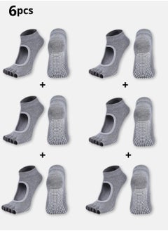 KANGAROO 6 Pairs Yoga Pilates Fitness Anti-Slip Kangaroo Socks  - Image 1