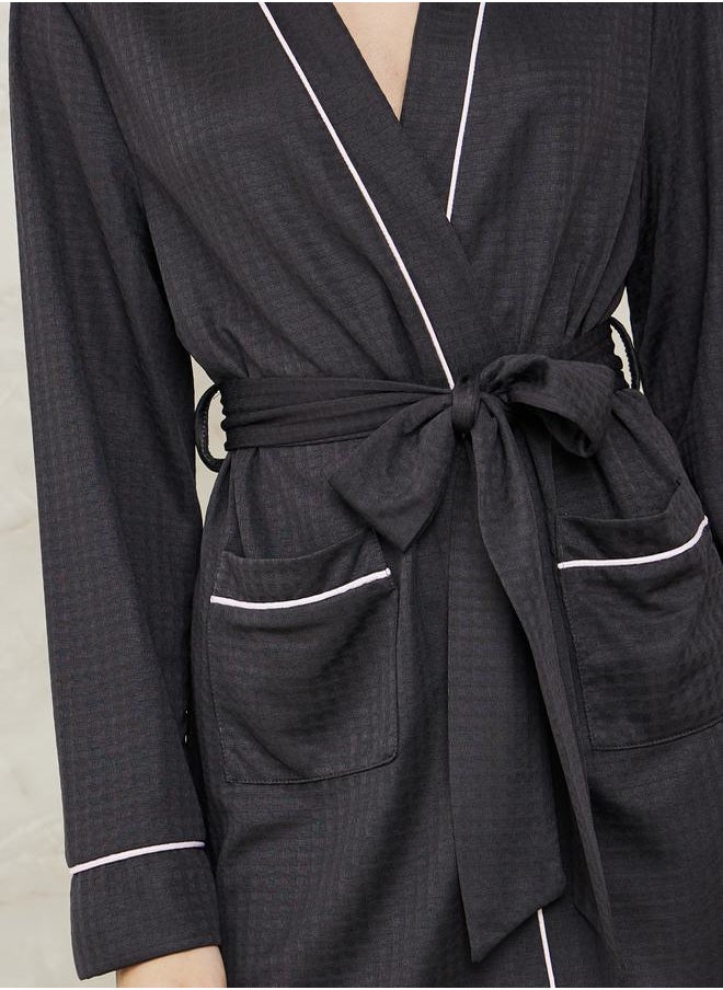 Styli - Waffle Piped Edge Robe - Image 1