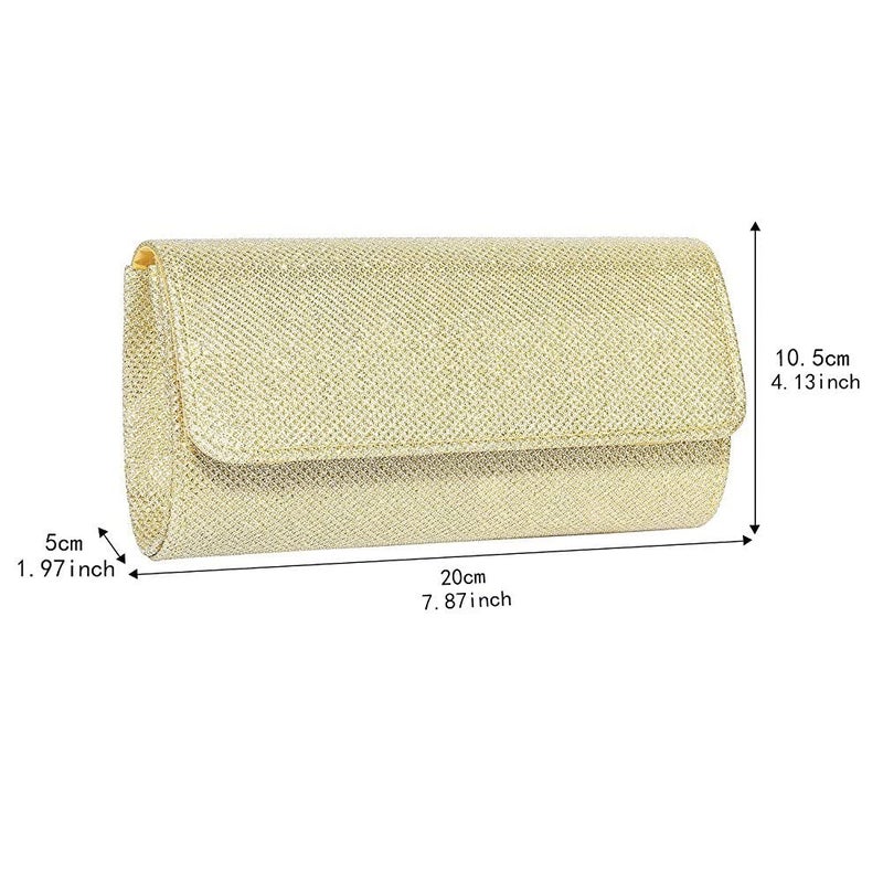 lovyoCoCo Evening Bag Clutch Purses for Women, Ladies Sparkling Party Handbag Wedding Bag - Image 3