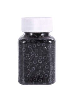 Hair Extension Rings 4MM Silicone Lined Hair Extension Link Rings Beads Loops Linkies for Hair Extensions Tool 1000PCSBlack