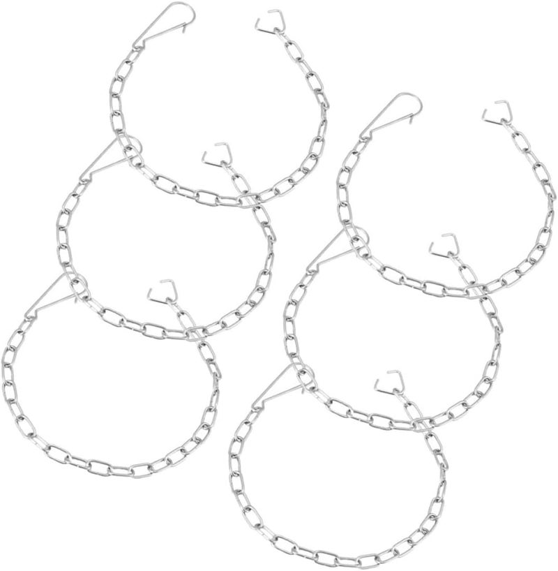 Garneck 6pcs 304 Stainless Steel Toilet Tank Flapper Chains Replacement Universal Toilet Flush Chain Kit with Seal Stopper Compatible - Image 1