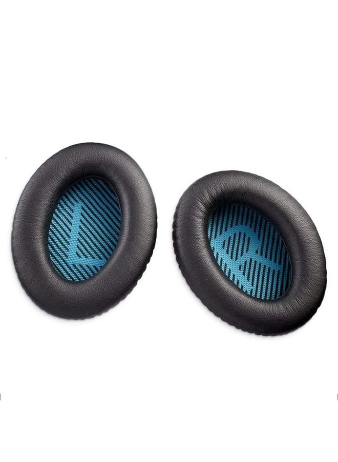 وسادات الأذن البديلة لسماعات QC2 QC15 QC25 QC35 وسادات إسفنجية ذاكرة أكواب أذن هلام تبريد أزرق أسود - Image 1
