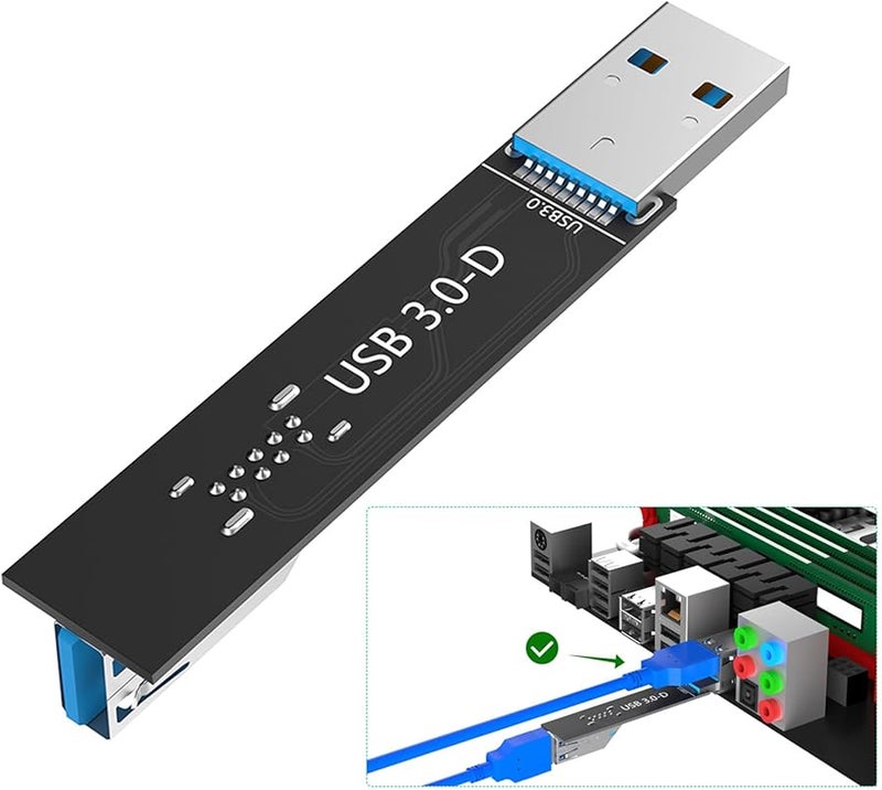 USB 3.0 Male to Female Extension Adapter Desktop PC Expansion Module Enhances Connection - Image 3