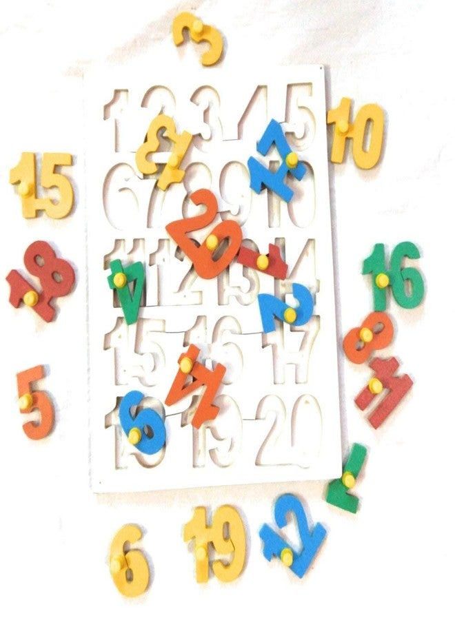 Futurez Key Wooden Numbers Board (1-20) / Number Tray with knob, Play and Learn Philosophy - Image 4