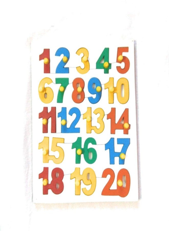 Futurez Key Wooden Numbers Board (1-20) / Number Tray with knob, Play and Learn Philosophy - Image 1