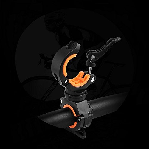 Vonpri [3 Pack Flashlight Holder, Mount Bicycle Mounting Bracket Flashlight Holder Torch Clip 360º Rotation (Orange) - Image 4