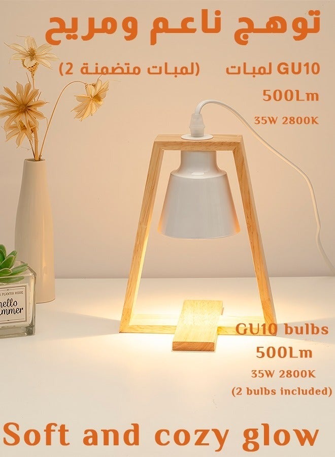XiuWoo Candle Warmer Lamp, Japanese-Style Oak Wood Candle Warmer, Brightness dimmable, Candle Lamp Warmer for Home Decor Gifts, Gifts for Mom, Birthday Gifts - Image 3