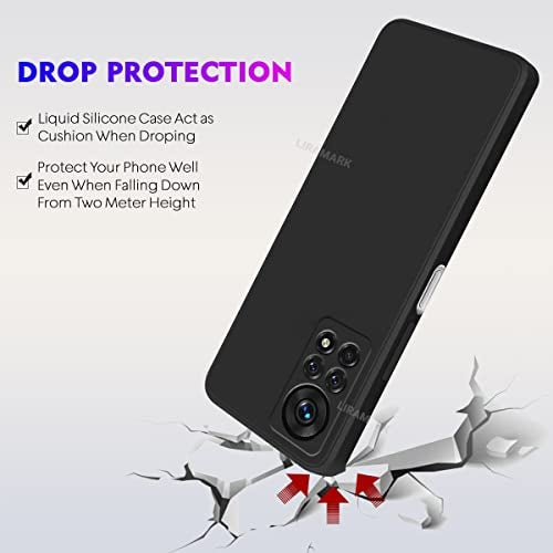 LIRAMARK غطاء خلفي ناعم من السيليكون من LIRAMARK لهاتف Infinix Note 11 Pro/Infinix Note 11s (سيليكون أسود) - Image 5