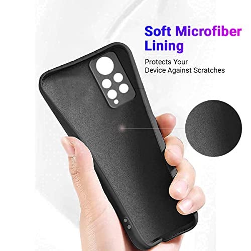 LIRAMARK غطاء خلفي ناعم من السيليكون من LIRAMARK لهاتف Infinix Note 11 Pro/Infinix Note 11s (سيليكون أسود) - Image 2