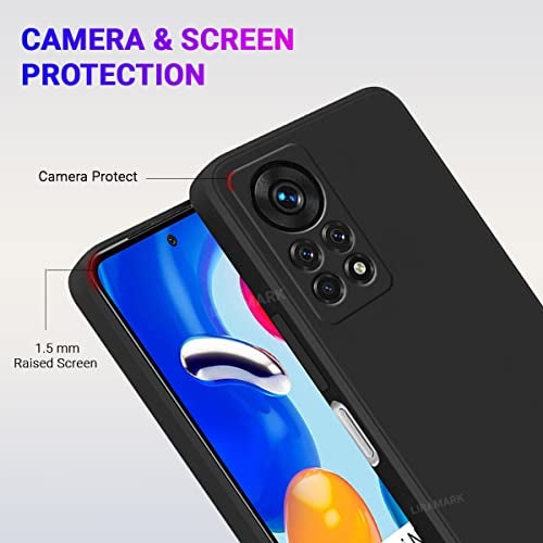 LIRAMARK غطاء خلفي ناعم من السيليكون من LIRAMARK لهاتف Infinix Note 11 Pro/Infinix Note 11s (سيليكون أسود) - Image 3