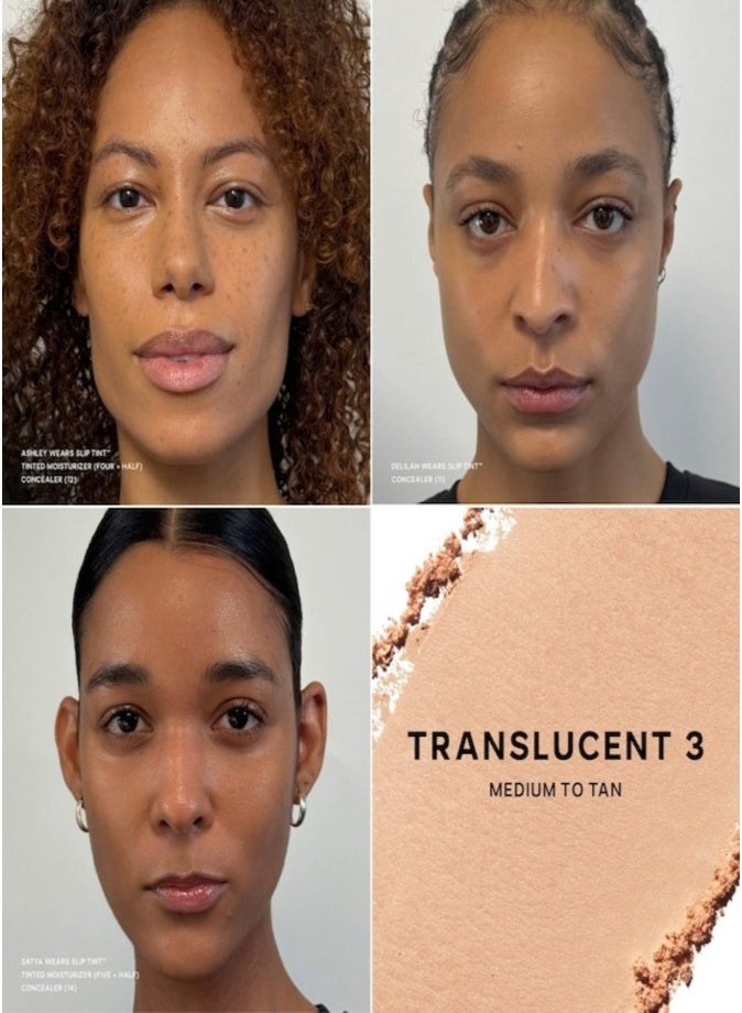 Saie Slip Tint™ Undetectable Baked Setting Powder , Translucent 3 - medium to tan 7g – Lightweight, Blurring, Shine-Control Finishing Powder - Image 2