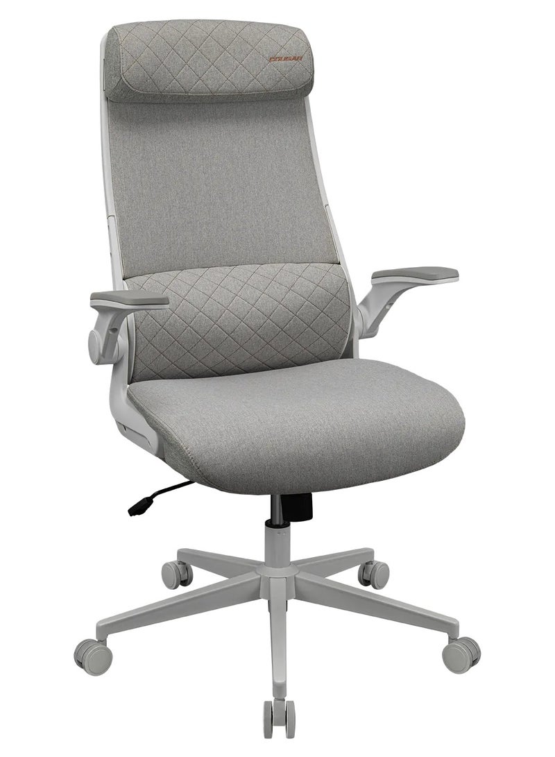 Cougar STRYDER Ergonomic Gaming Chair with Adjustable Headrest, Lumbar Support, Multi-Density Foam Seat, Flip-Up Armrests, Breathable Fabric, Heavy-Duty Base & Smooth Casters, Office & Gaming Chair, White | 3MSTDASW.0001 - Image 2