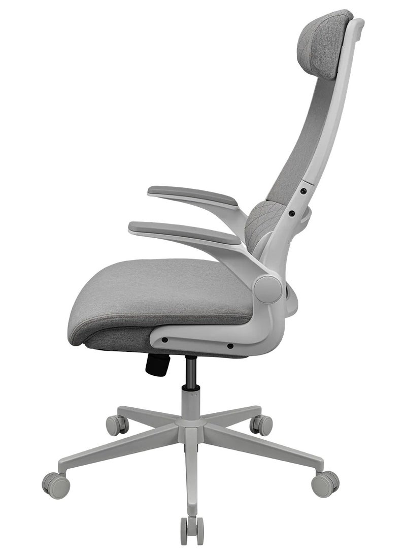 Cougar STRYDER Ergonomic Gaming Chair with Adjustable Headrest, Lumbar Support, Multi-Density Foam Seat, Flip-Up Armrests, Breathable Fabric, Heavy-Duty Base & Smooth Casters, Office & Gaming Chair, White | 3MSTDASW.0001 - Image 5