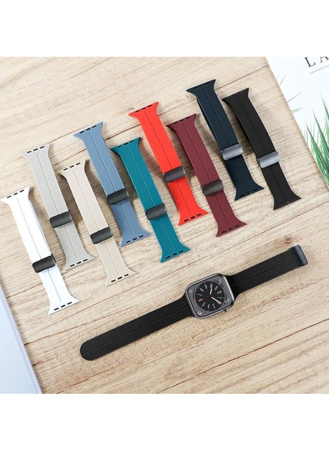 keloray - Magnetic for Apple Watch Band 41mm 40mm 38mm  Women men,Silicone Sport Strap Replacement WristBands for Apple Watch Series 9/ultra 2/8/ultra/7/SE/SE 2nd/6/5/4/3/2/1,iWatch Bands（Just for 41/40/38mm） - Image 1