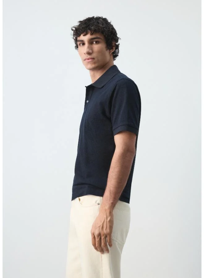 Mango Man 56-NAVY Polo Shirt Rea for Men | Best Price UAE
