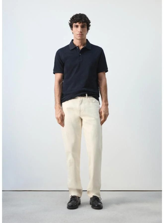 Mango Man 56-NAVY Polo Shirt Rea for Men | Best Price UAE