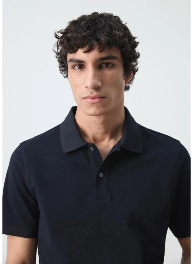 Mango Man 56-NAVY Polo Shirt Rea for Men | Best Price UAE