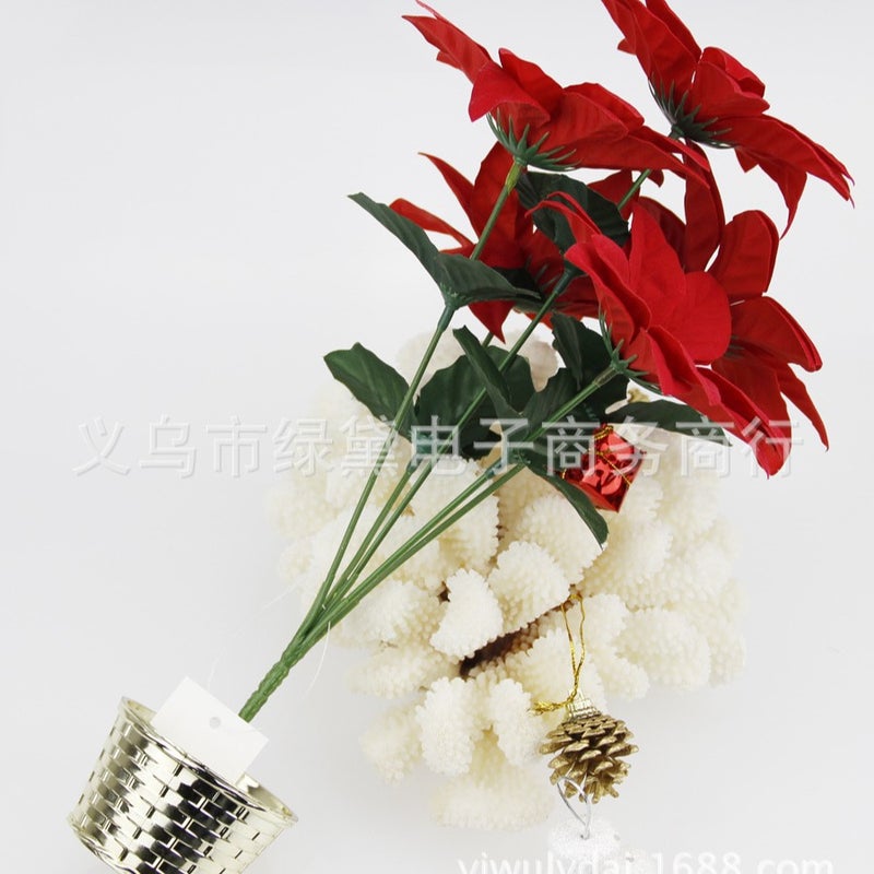 Flannel Christmas Flower Christmas, El Window, Home Furnishings, School Furnishings Holiday Decoration Gifts - Image 4