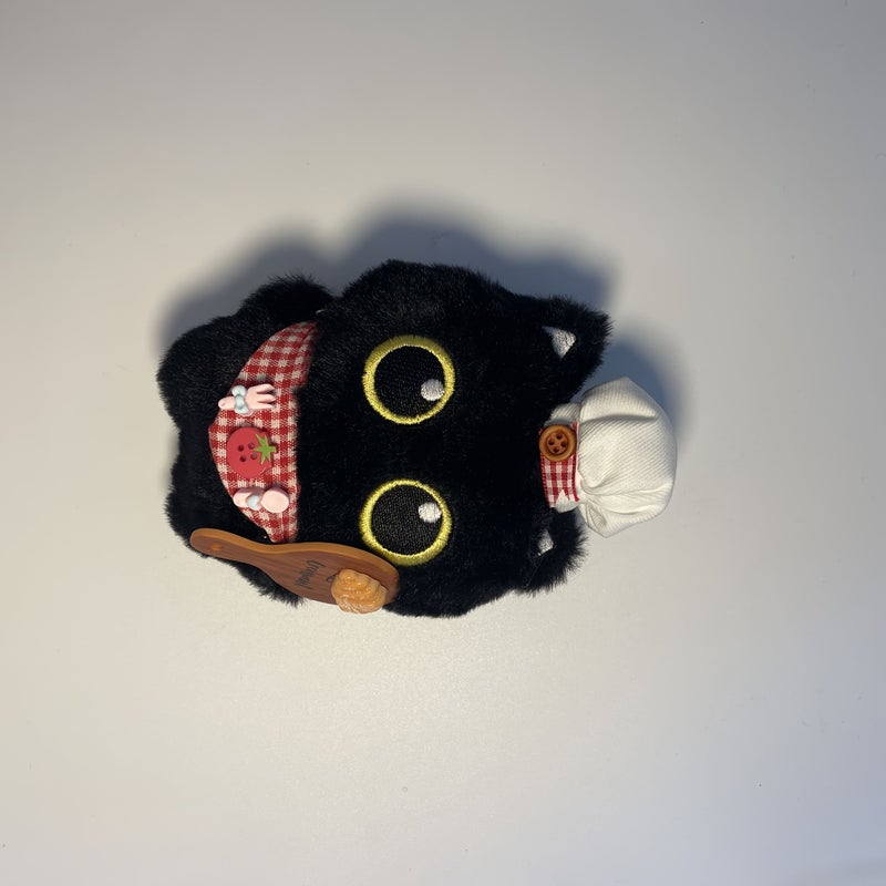 Cute Chef Little Black Cat Plush Toy With Expressive Eyes Soft Chewable Indoor Outdoor Use Suitable For All Breeds Kittens Adult Cats Safe Pet Exercise Companion No Battery Required - Image 4