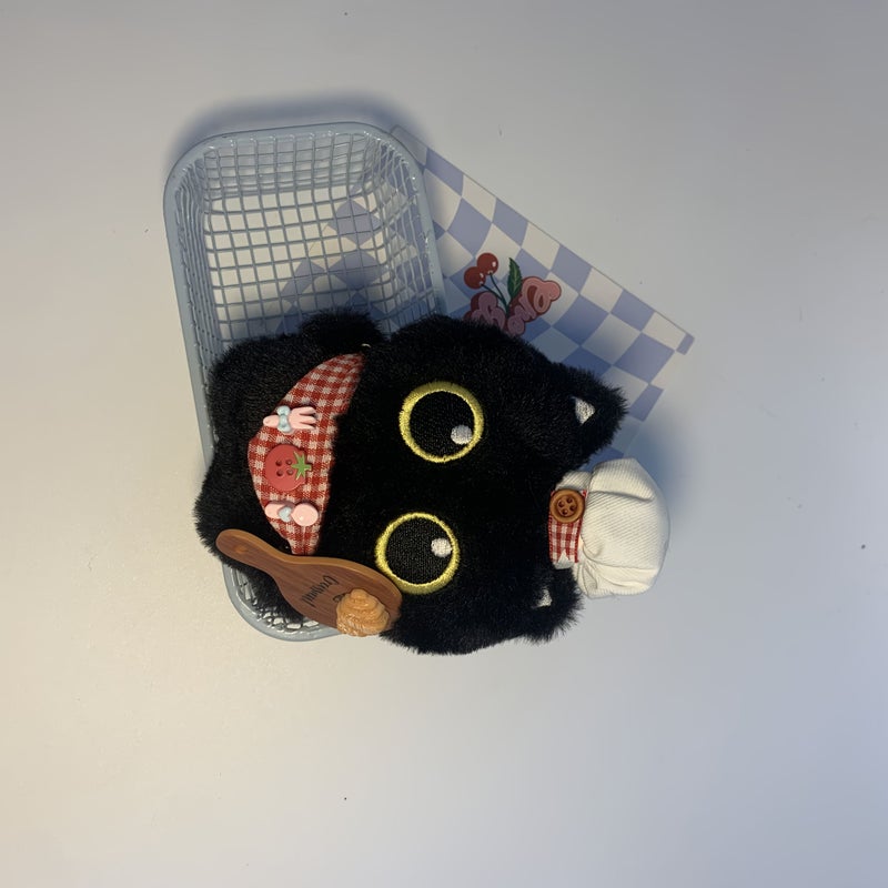 Cute Chef Little Black Cat Plush Toy With Expressive Eyes Soft Chewable Indoor Outdoor Use Suitable For All Breeds Kittens Adult Cats Safe Pet Exercise Companion No Battery Required - Image 5
