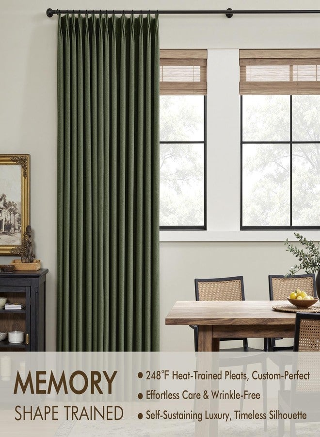 MIULEE Natural Pinch Pleated 100% Blackout Linen Curtains 108 Inch Long 2 Panels Set, Black Out Memory Trained Pleat Curtains Light Blocking Room Darkening Drapes for Bedroom Living Room Window - Image 3