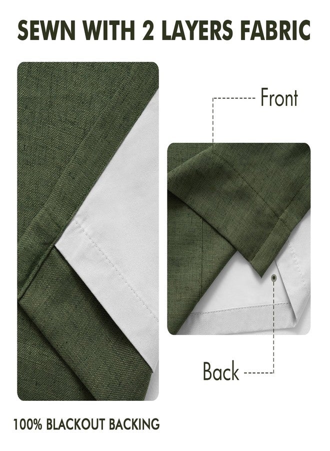 MIULEE Natural Pinch Pleated 100% Blackout Linen Curtains 108 Inch Long 2 Panels Set, Black Out Memory Trained Pleat Curtains Light Blocking Room Darkening Drapes for Bedroom Living Room Window - Image 5