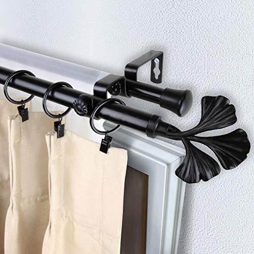 Rod Desyne Fortune Double Curtain Rod, 48 to 84-Inch, Black - Image 3