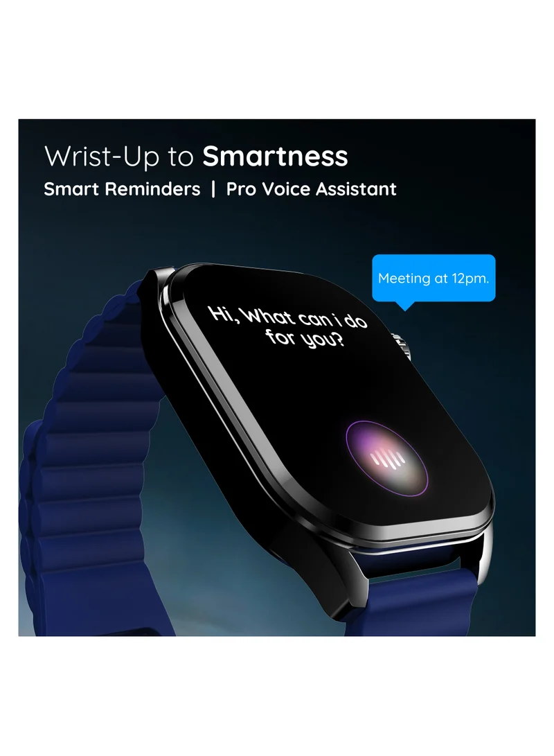 Pebble Cosmos Vogue 1.96" Amoled, BT Calling, Multiple Sports Mode, Heart Rate Monitor, AI Voice Assistance Alarm & Notification