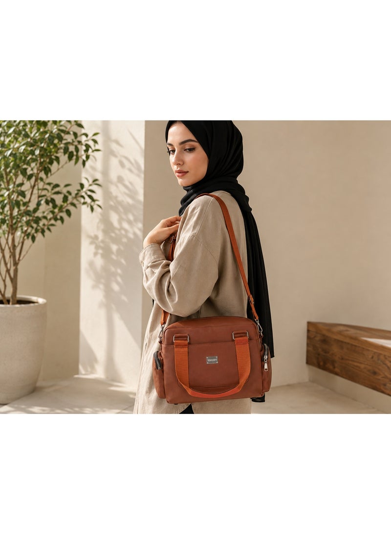 VAN CAT Modern Everyday Shoulder Bag with Adjustable Strap and Multiple Pockets - Image 3